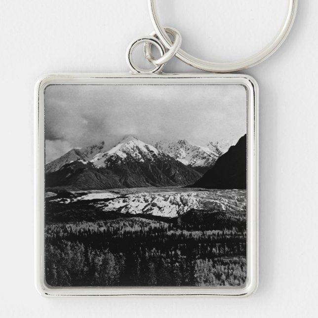 Vintage USA Alaska Matanuska glacier 1970 Key Ring (Front)