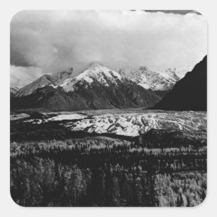 Vintage USA Alaska Matanuska glacier 1970 Square Sticker