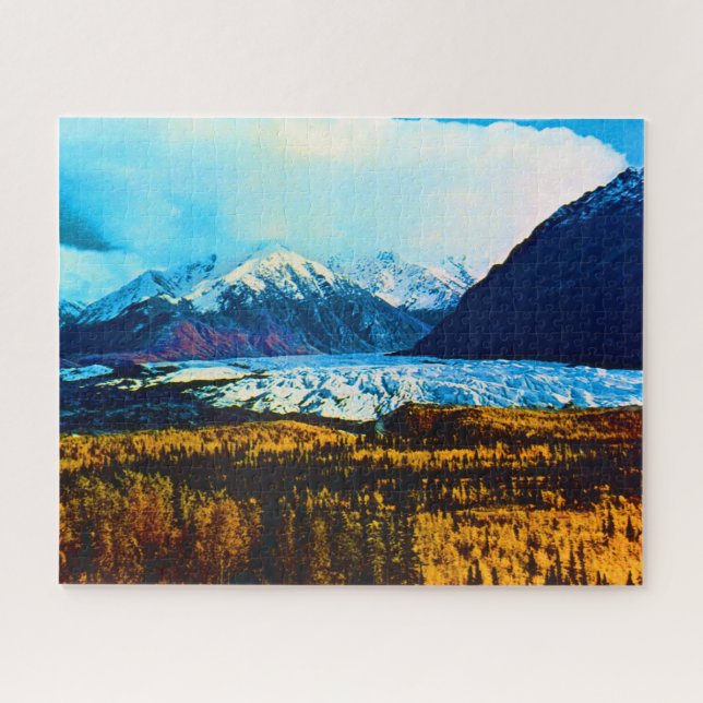 Vintage USA Alaska Matanuska glacier Jigsaw Puzzle (Horizontal)