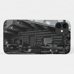 Vintage USA Alaska Modern alaskan log cabin Case-Mate iPhone Case