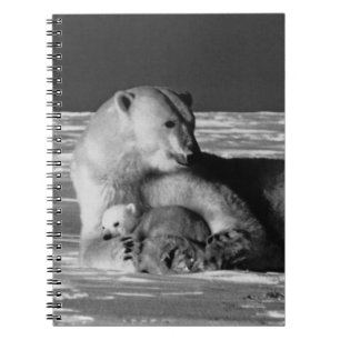 Vintage USA Alaska mother polar bear 1970 Spiral Notebook