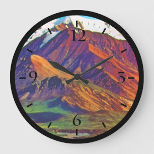 Vintage USA Alaska Mt Mckinley national park Large Clock