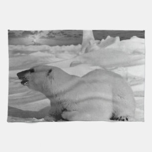 Vintage USA Alaska polar bear 1970 Tea Towel