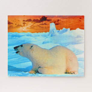 Vintage USA Alaska polar bear Jigsaw Puzzle
