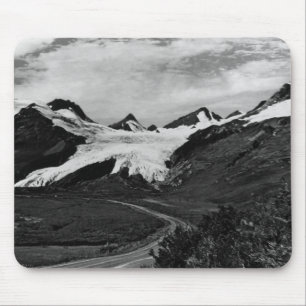 Vintage USA Alaska Worthington glacier summer Canv Mouse Pad