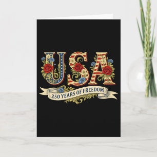 Vintage Usa America 250 Years 1776-2026 250th Birt Card