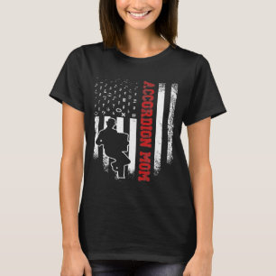 Vintage Usa American Flag Accordion Mum Musician S T-Shirt