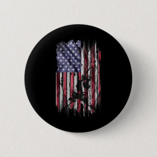 Vintage Usa American Flag Best Badminton Dad Ever  6 Cm Round Badge