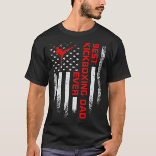 Vintage USA American Flag Best MMA Kickboxing Dad T-Shirt