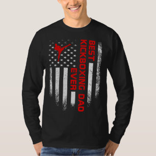 Vintage USA American Flag Best MMA Kickboxing Dad T-Shirt
