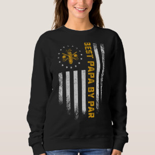 Vintage Usa American Flag Best Papa By Par Funny G Sweatshirt