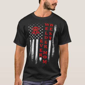 Vintage USA American Flag Best Welder Mum Ever Wel T-Shirt