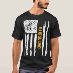 Vintage USA American Flag Brazilian Jiu Jitsu Dad T-Shirt