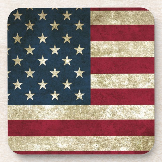 Vintage USA American Flag Coaster (Front)