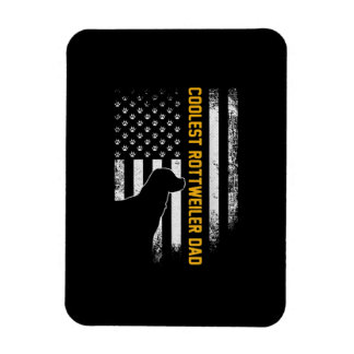 Vintage USA American Flag Coolest Rottweiler Dad Magnet