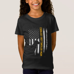 Vintage USA American Flag Coolest Rottweiler Mum T-Shirt