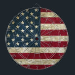 Vintage USA American Flag Dartboard<br><div class="desc">Vintage USA American Flag. Perfect gift for those looking for something simple and patriotic.</div>