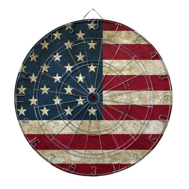 Vintage USA American Flag Dartboard (Front)