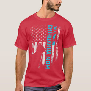 Vintage USA American Flag I'm A Proud Chihuahua Do T-Shirt