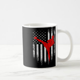 Vintage Usa American Flag Mma Kickboxing Fighter D Coffee Mug