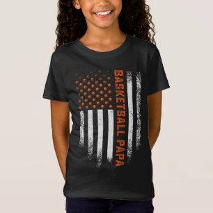 Vintage USA American Flag Proud Basketball Papa Co T-Shirt