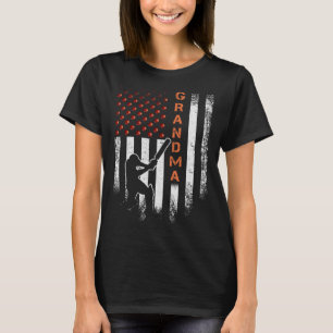 Vintage USA American Flag Proud Cricket Grandma Si T-Shirt