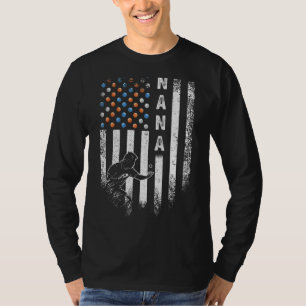 Vintage Usa American Flag Proud Ping Pong Nana Tab T-Shirt