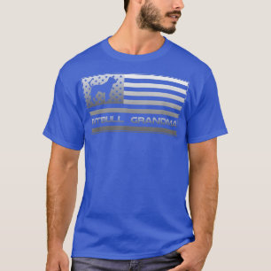 Vintage USA American Flag Proud Pitbull Grandma Si T-Shirt