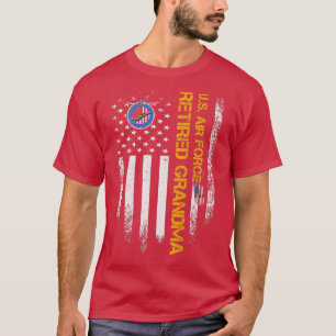 Vintage USA American Flag Proud Retired US Air For T-Shirt