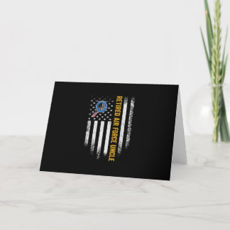 Vintage USA American Flag Retired US Air Force Invitation