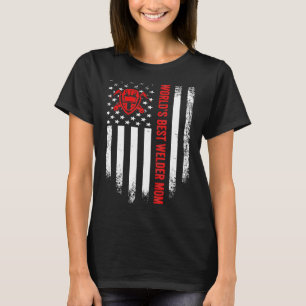 Vintage Usa American Flag World's Best Welder Weld T-Shirt
