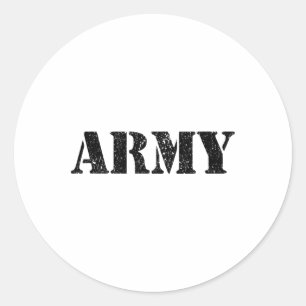 Vintage Usa Army I Military Green Us Army Classic Round Sticker