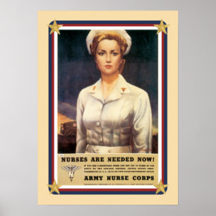 Vintage USA Army Nurse Corps Poster