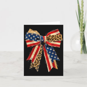 Vintage Usa Bow In Red White Blue For Patriotic Card