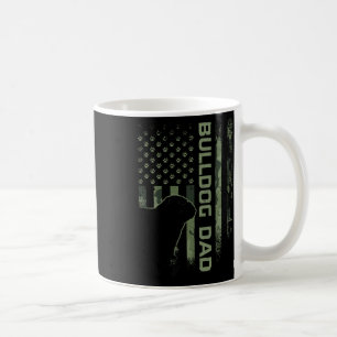 Vintage Usa Camo Flag Proud English Bulldog Dad Si Coffee Mug