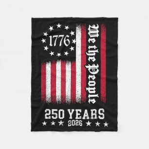 Vintage usa flag 250th anniversary independence da fleece blanket
