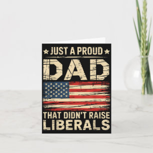 Vintage Usa Flag A Proud Dad That Didnt Raise Card