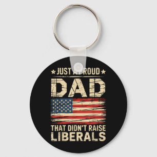 Vintage Usa Flag A Proud Dad That Didnt Raise Key Ring