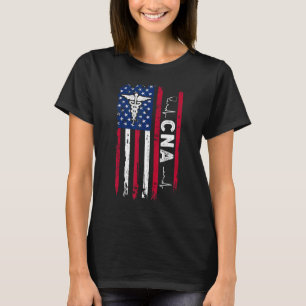 Vintage USA Flag CNA Life Certified Nurse Worker A T-Shirt