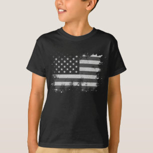 Vintage USA Flag Distressed 4th Of July Patriotic T-Shirt