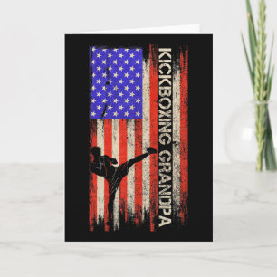 Vintage Usa Flag Mma Kickboxing Fighter Grandpa Si Card