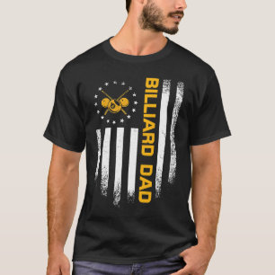 Vintage USA Flag Proud Pool Billiard Snooker Dad S T-Shirt