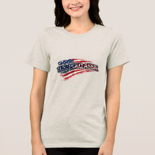 Vintage USA Flag Tri-Blend T-Shirt Shirt