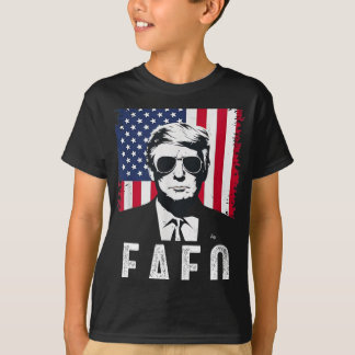 Vintage Usa Flag Trump Fafo Patriotic Retro 47th P T-Shirt