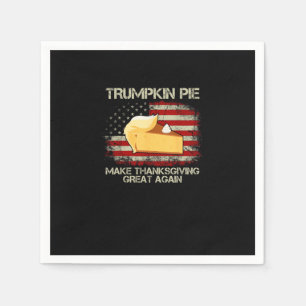 Vintage Usa Flag Trumpkin Pie Make Thanksgiving Gr Napkin