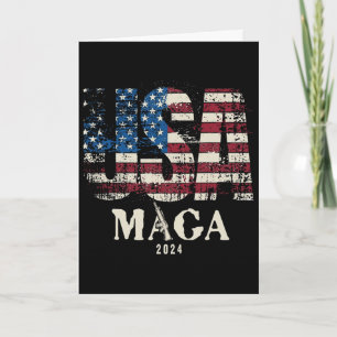 Vintage Usa Flag Ultra Mega Gun Usa 4th Of July Tr Card