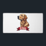 Vintage USA Golden Retriever Engraving Shirt Desk Mat<br><div class="desc">Vintage USA Golden Retriever Engraving Shirt</div>