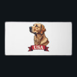 Vintage USA Golden Retriever Engraving Shirt Desk Mat<br><div class="desc">Vintage USA Golden Retriever Engraving Shirt</div>