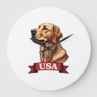 Vintage USA Golden Retriever Engraving Shirt