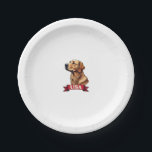 Vintage USA Golden Retriever Engraving Shirt Paper Plate<br><div class="desc">Vintage USA Golden Retriever Engraving Shirt</div>